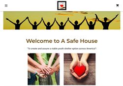 Screenshot of the A Safe House website home page